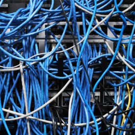 Chaotic patch cord management in a rack