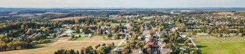 urban countryside with houses